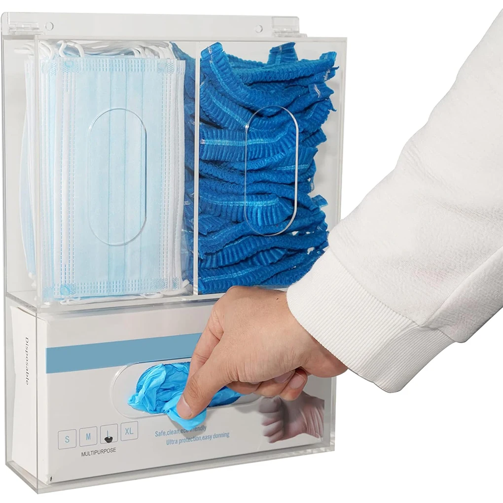 Medical Gloves - 3 Przegródki Akrylowy Pojemnik na Rękawiczki