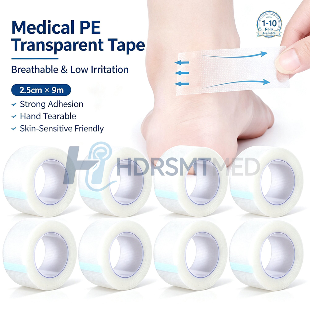 Medical Tape - 1-10 rolek przezroczystej, medycznej taśmy klejącej,