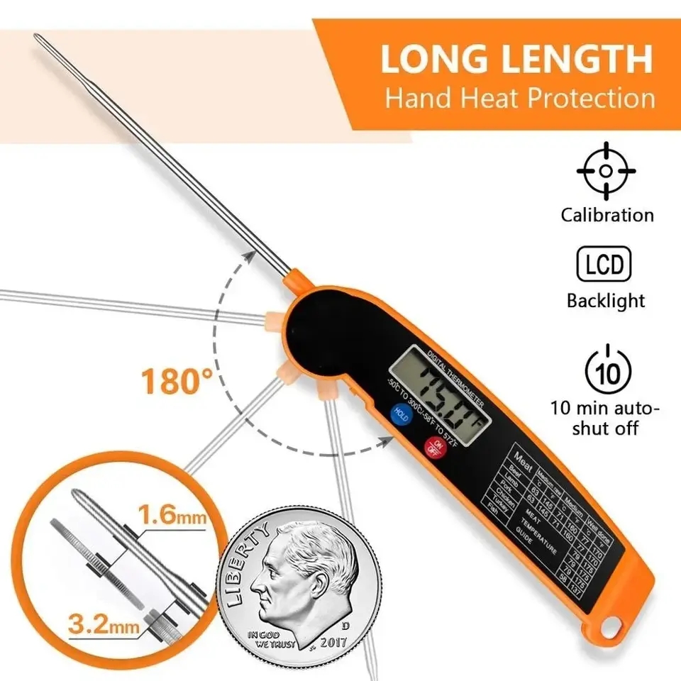 Thermometer Digital - Wodoodporny cyfrowy termometr kuchenny do mięsa