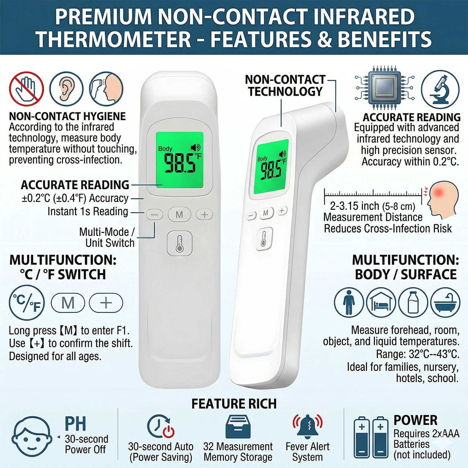 Bezdotykowy termometr na podcz – Pulse Oximeter recenzja i cena
